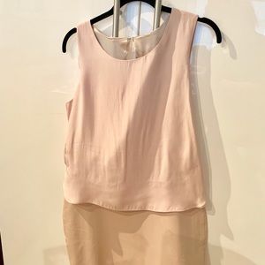 NWT Parker Blush Dress with leather skirt